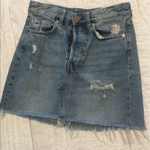 H&M high waisted denim skirt